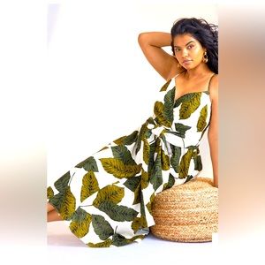 Eloquii| Linen Fit and Flare Dress NWT || Size 20| Color: Leaves of Paradise